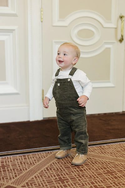 Green Corduroy Baby Overalls - Adored A Lovely Boutique