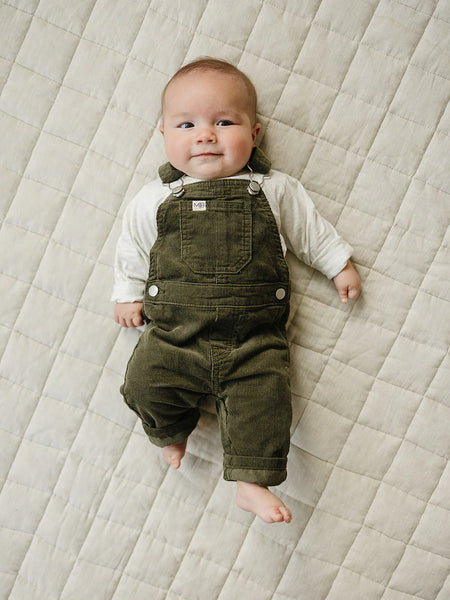 Green Corduroy Baby Overalls - Adored A Lovely Boutique